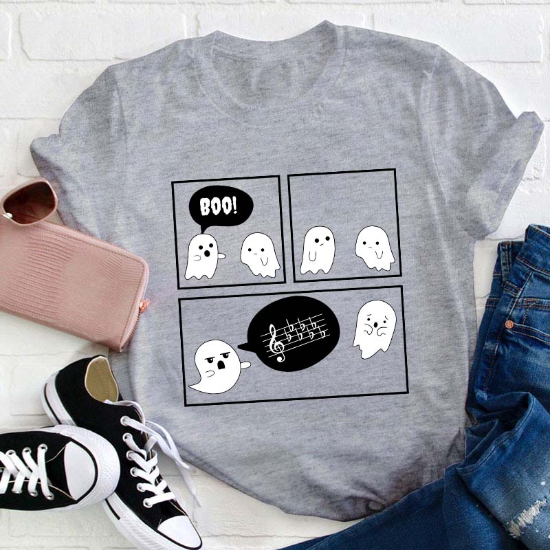 Cute Ghosts Boo Teacher T-Shirt