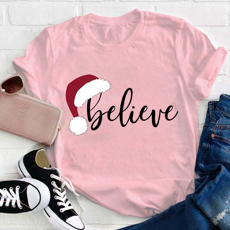 Believe Christmas Teacher T-Shirt