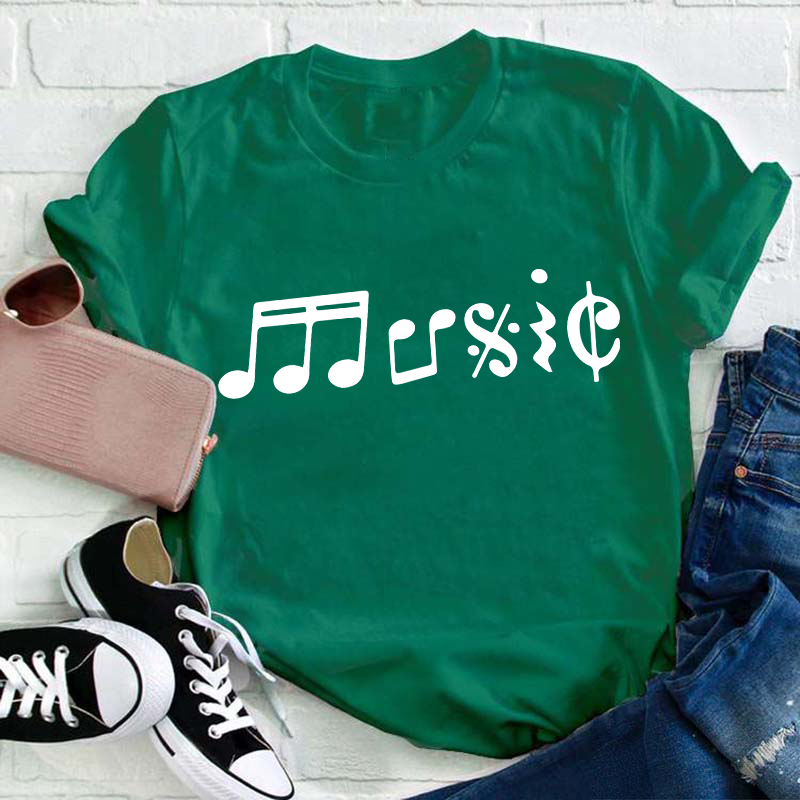 Music Notes Teacher T-Shirt