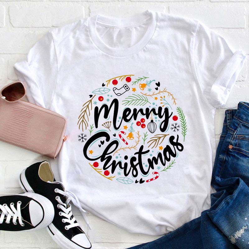 Ho Ho Merry Christmas Teacher T-Shirt