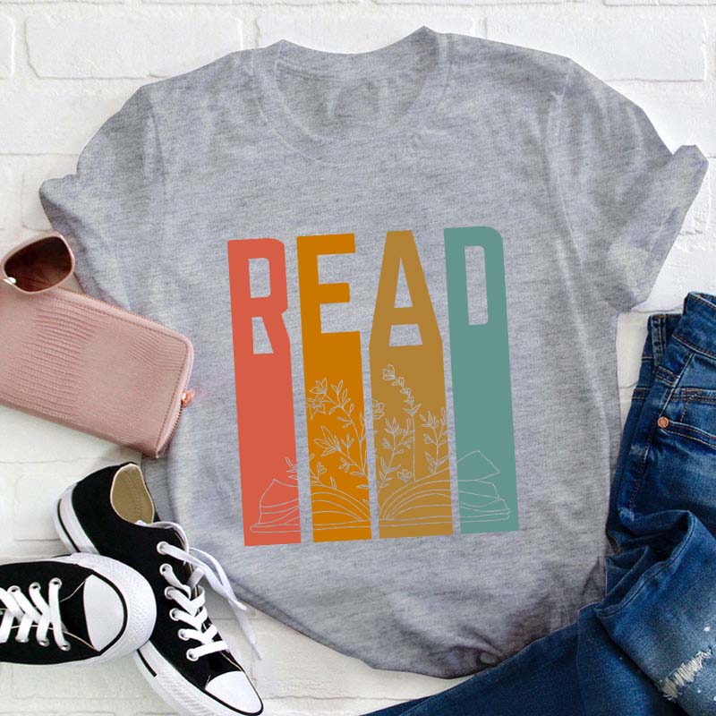 Retro Read Teacher T-Shirt