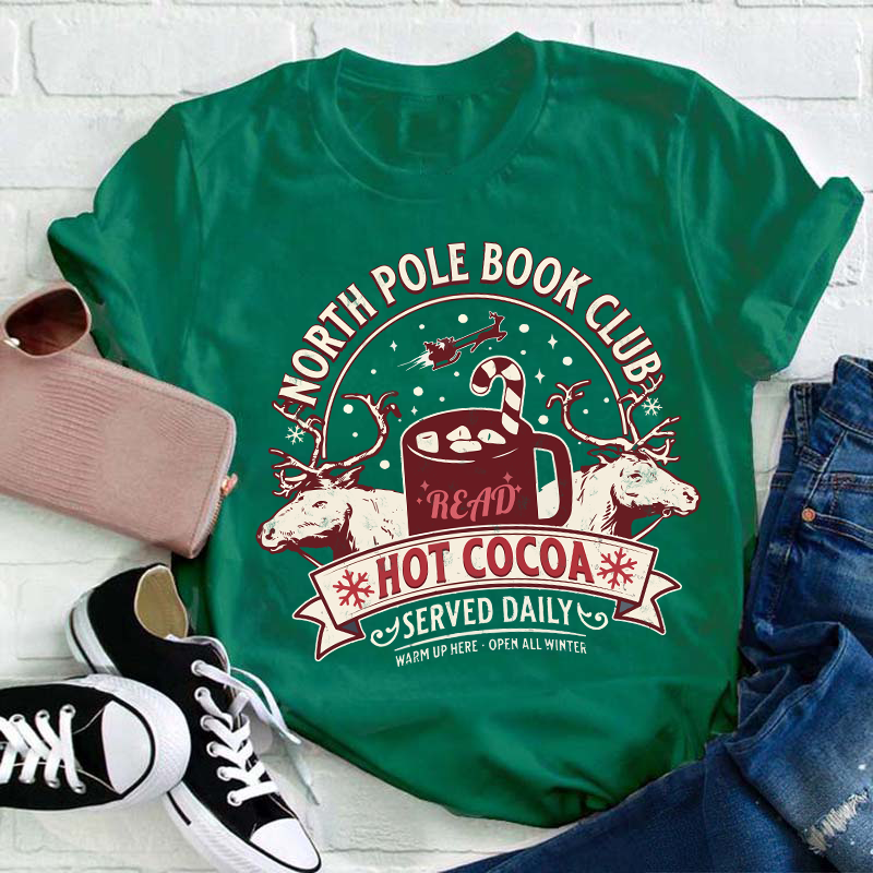 North Pole Book Club Teacher T-Shirt