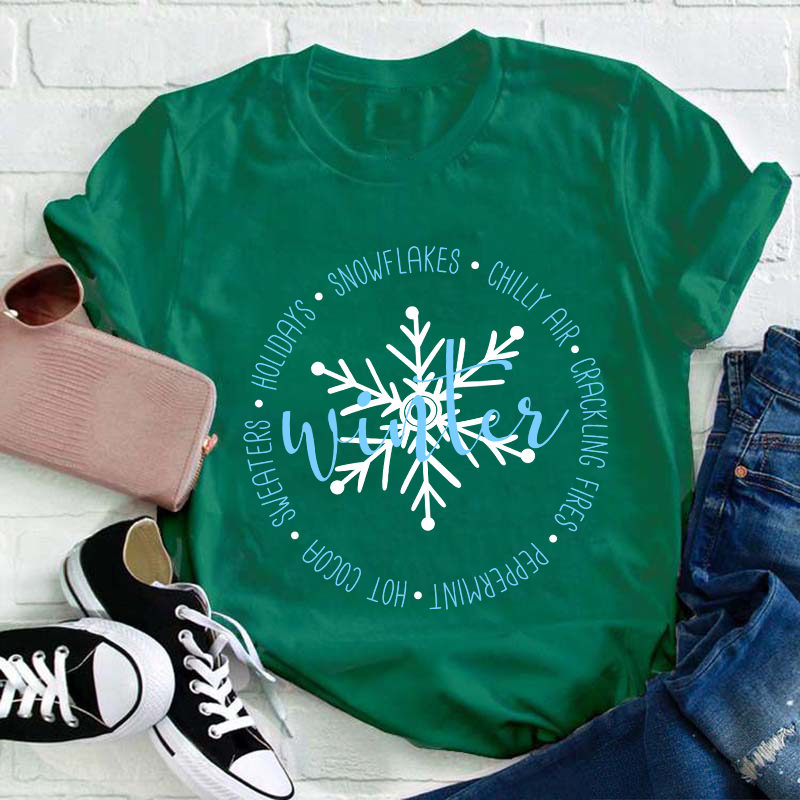 Winter Snowflake Teacher T-Shirt