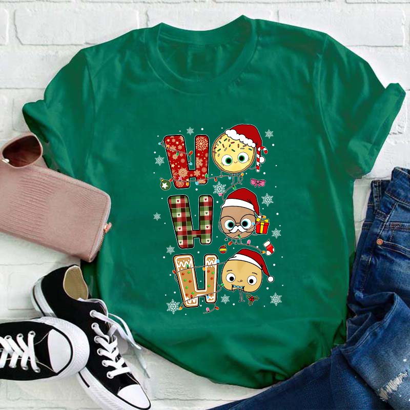 Ho Ho Ho Christmas Teacher T-Shirt