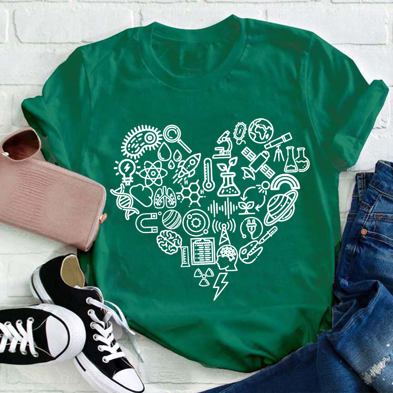 Science Heart Teacher T-Shirt