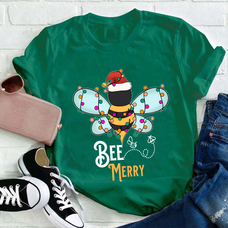 Bee Merry Teacher T-Shirt