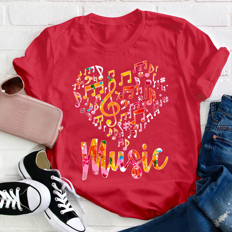 Music Heart Teacher T-Shirt