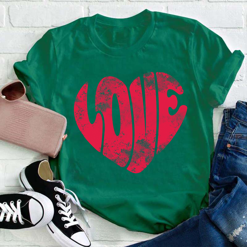 Love Heart Teacher T-Shirt