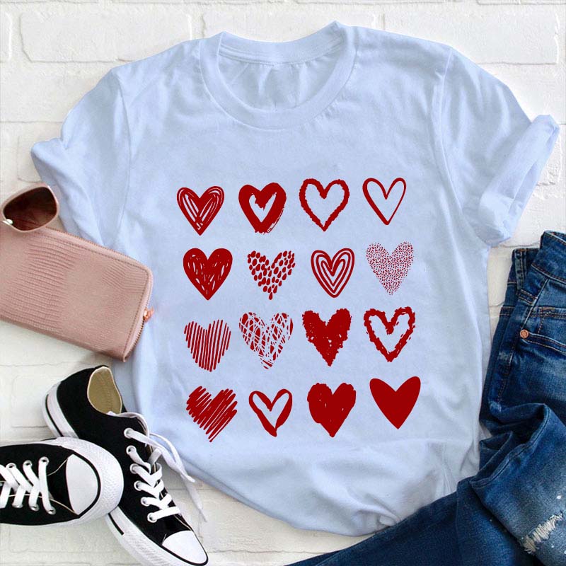Cute Heart Teacher T-Shirt