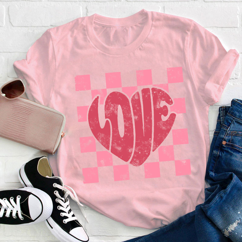 Retro Love Teacher T-Shirt