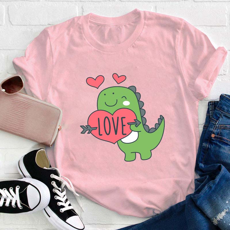 Dino Love Teacher T-Shirt