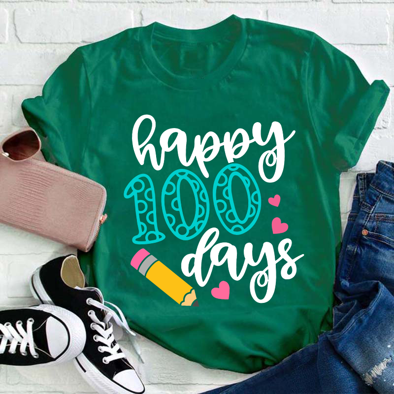 Happy 100 Days Teacher T-Shirt