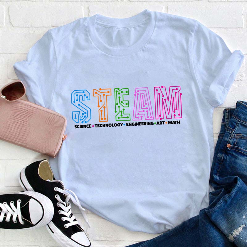 STEAM Science Technology Engineering Art Math Teacher T-Shirt