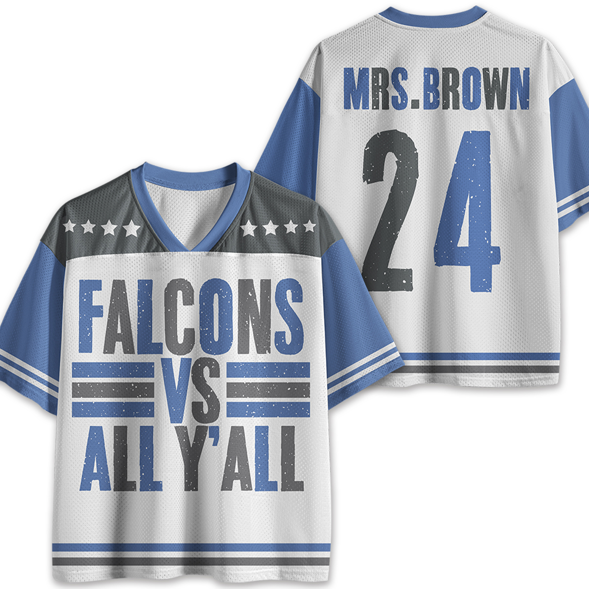 Personalized Mascot All Y'all School Spirit Teacher Mesh Jersey