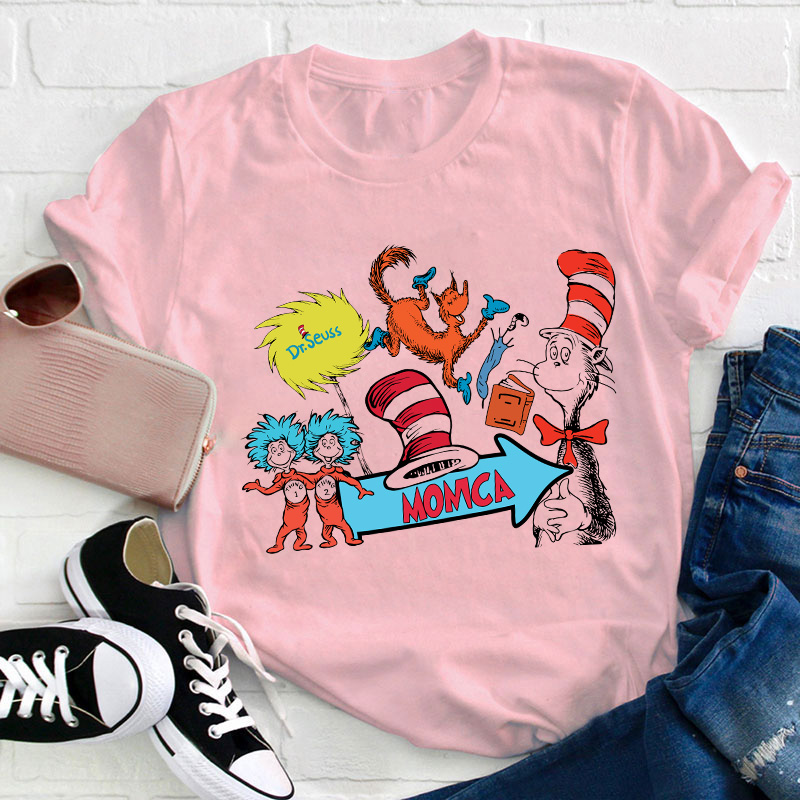 Personalized Name The Cat In The Hat Teacher T-Shirt