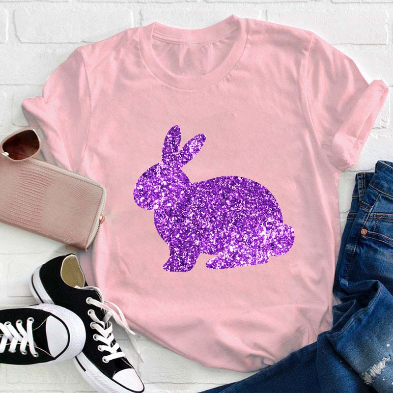 Glitter Easter Peeps Teacher T-Shirt