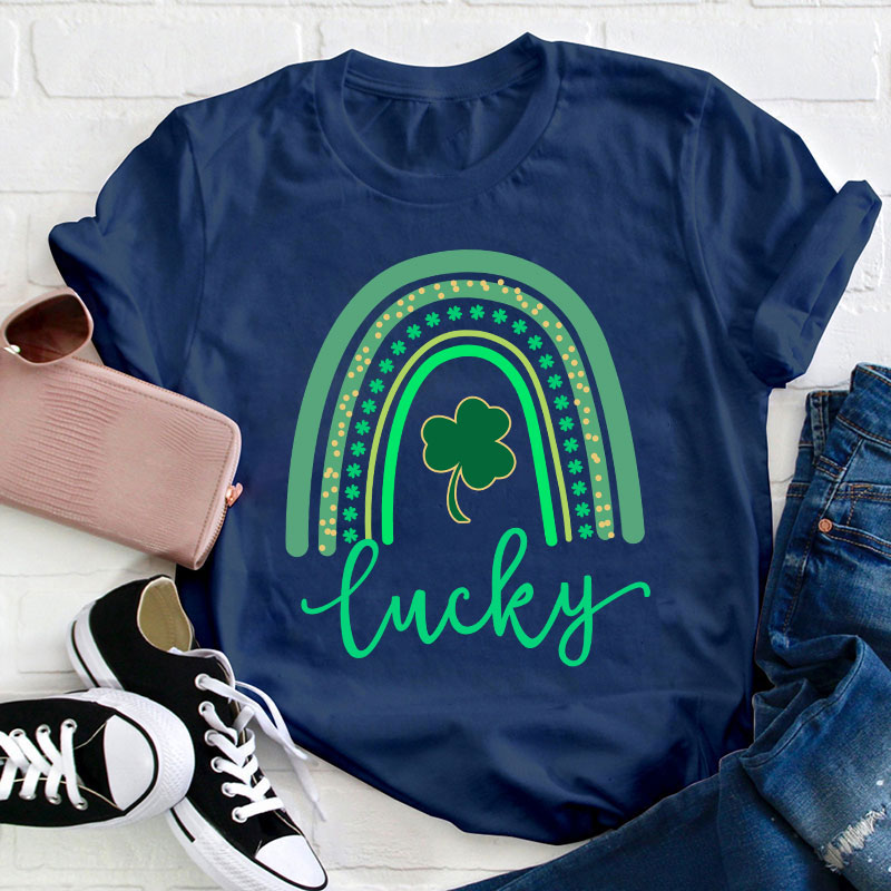 Lucky Rainbow Teacher T-Shirt