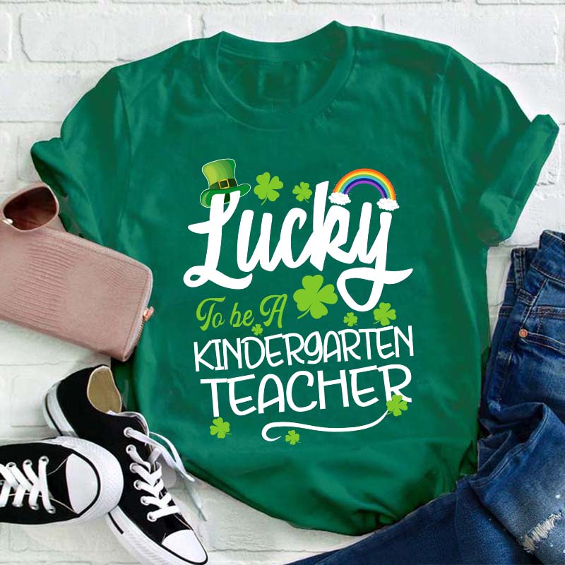 Personalized Lucky To Be A Teacher T-Shirt Sale-Teachersgram