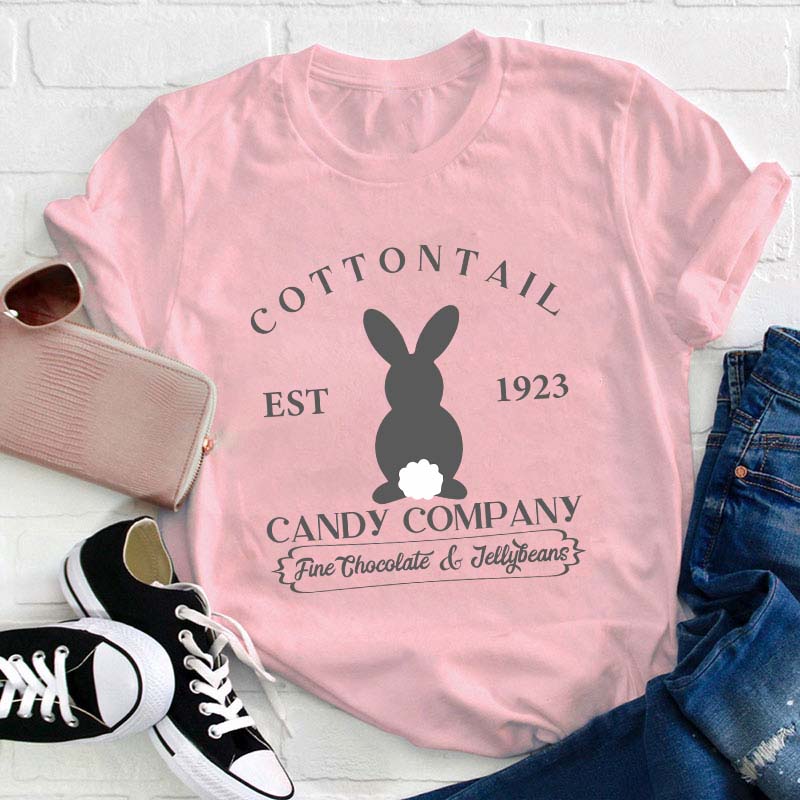 Cottontail Candy Company Easter Teacher T-Shirt