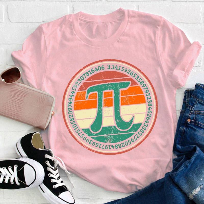 Retro Pi Teacher T-Shirt