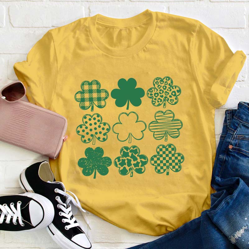 Cute Lucky Shamrock Teacher T-Shirt