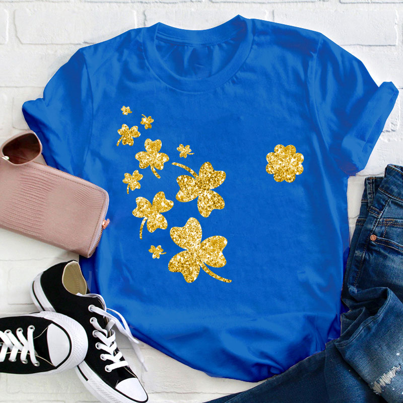 Glitter Clover Teacher T-Shirt