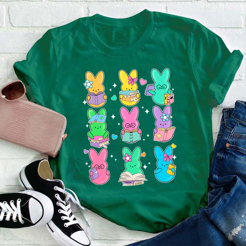 Reading Bunny Teacher T-Shirt