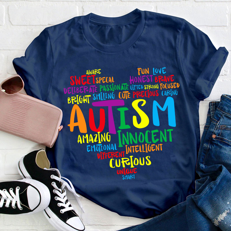 Autism Heart Teacher T-Shirt