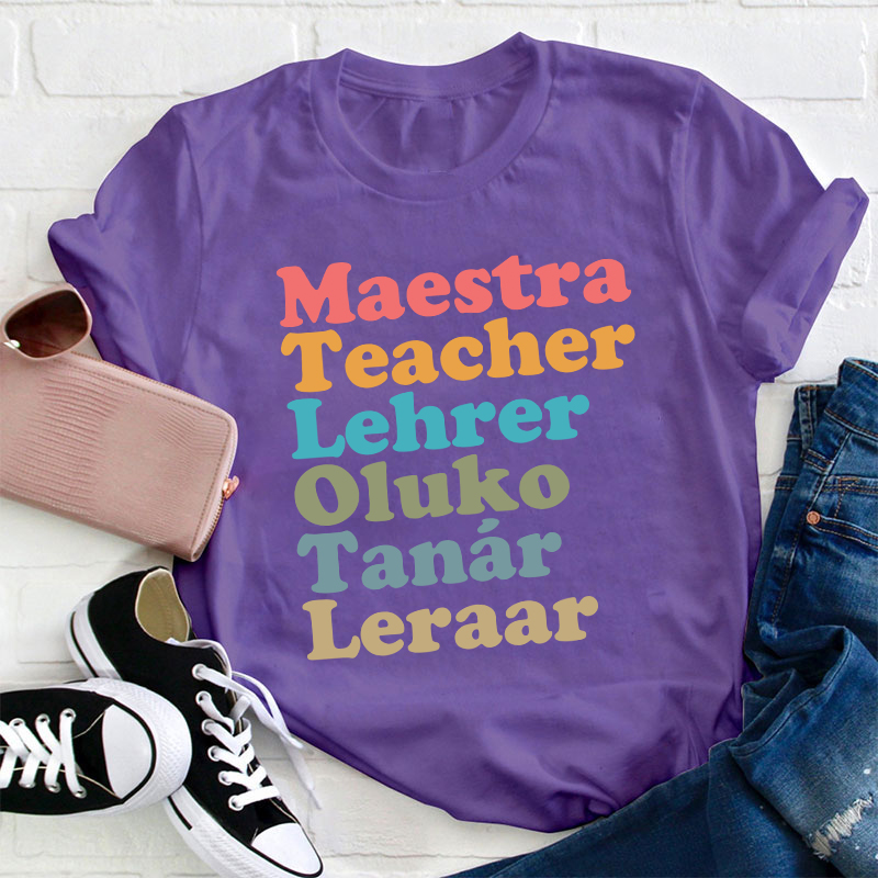 Bilingual Educator Multilingual Teacher T-Shirt