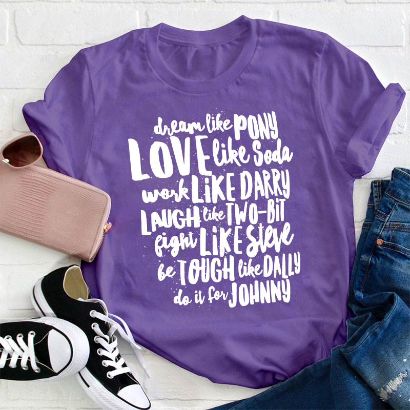 The Outsiders Character Names Teacher T-Shirt