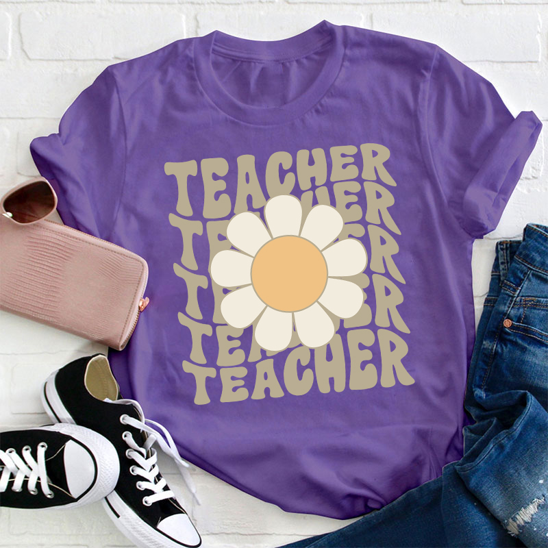 Daisy Flower Teacher T-Shirt