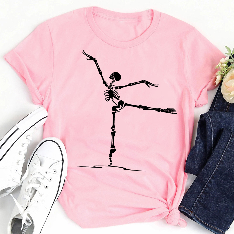 Dancing Skeleton Ballet Teacher T-Shirt