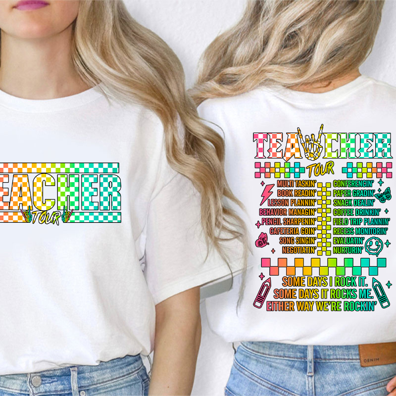 Teacher Tour Teacher Two Sided T-Shirt