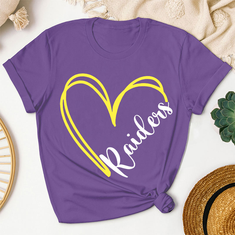 Personalized I Love My Team With All My Heart Teacher T-Shirt