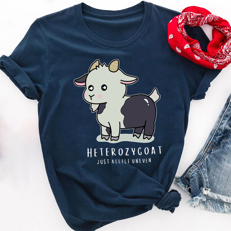 Heterozygoat Just Allele Uneven Teacher T-Shirt