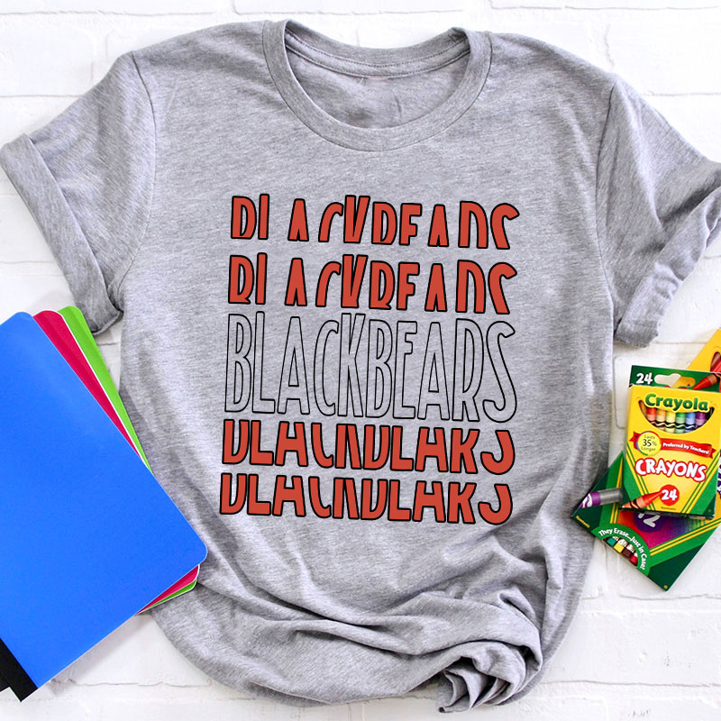 Personalized Name Retro Stacked Teacher T-Shirt