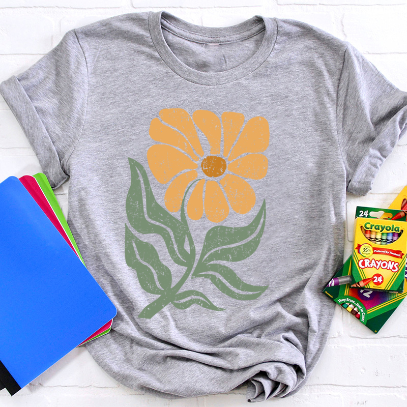 Boho Daisy Flower Teacher T-Shirt