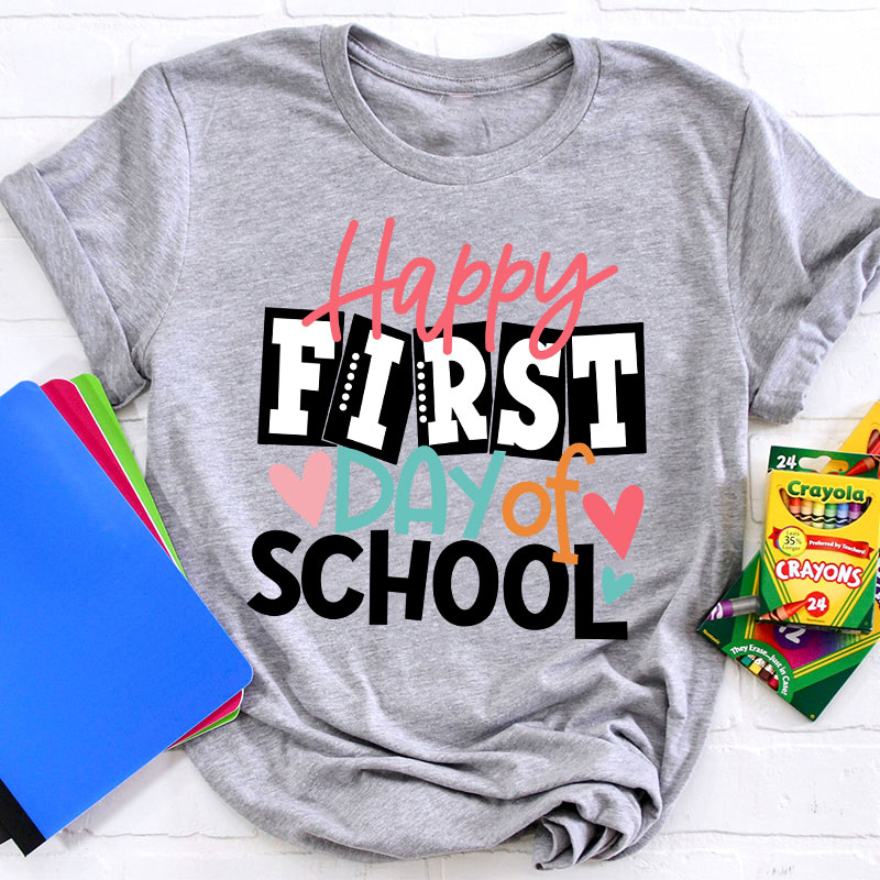Happy First Day Of School Heart T-Shirt