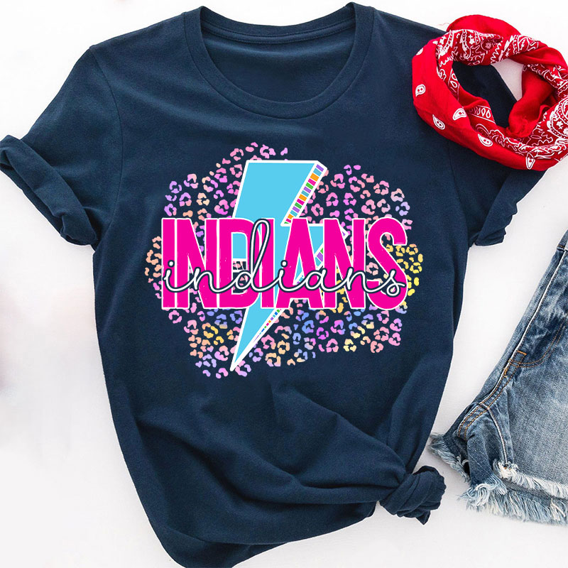 Personalized School Mascot Double Font Design Teacher T-Shirt