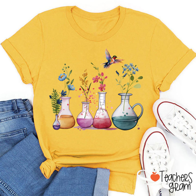 Floral Laboratory Teacher T-Shirt
