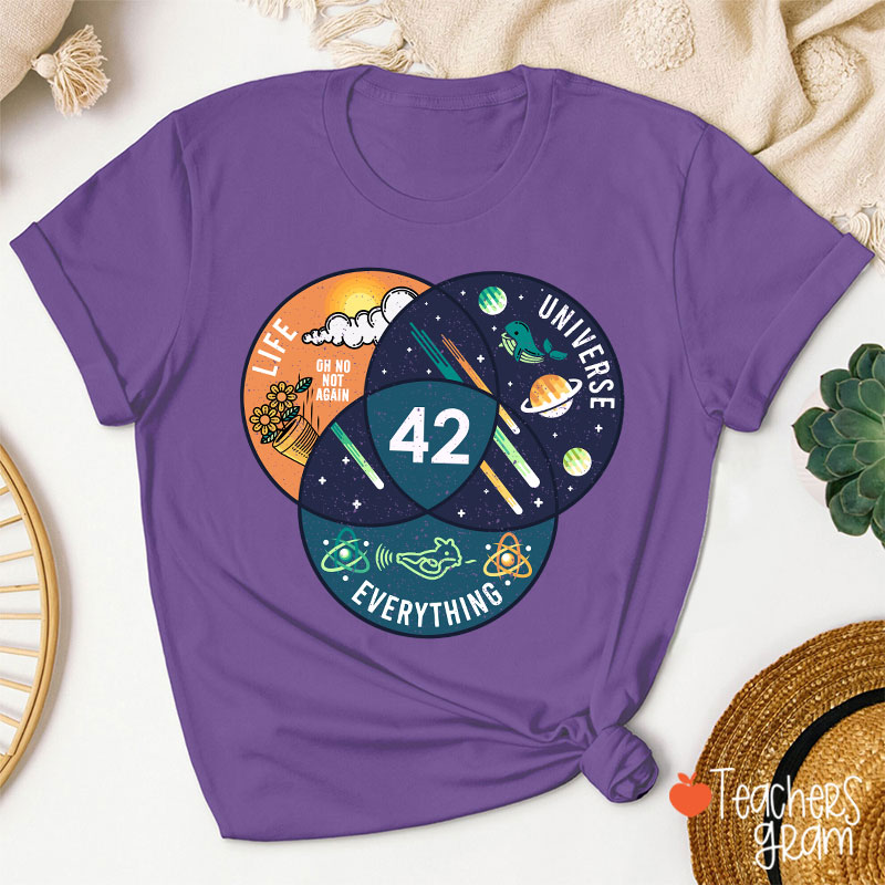 42 Answer To Life Universe And Everything Essential Teacher T-Shirt
