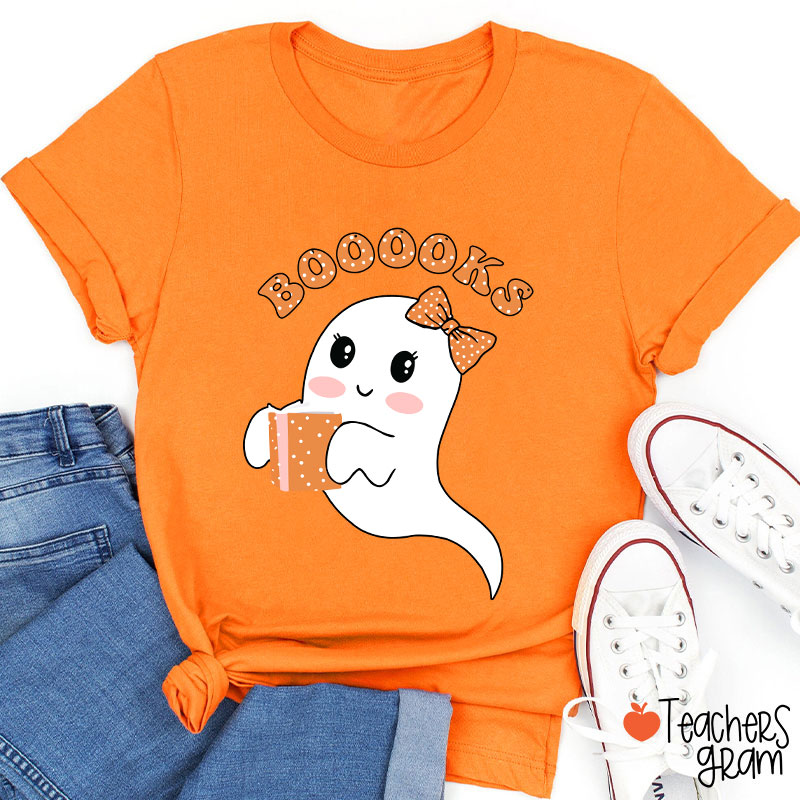 Lovely Ghost Reading Booooks T-Shirt