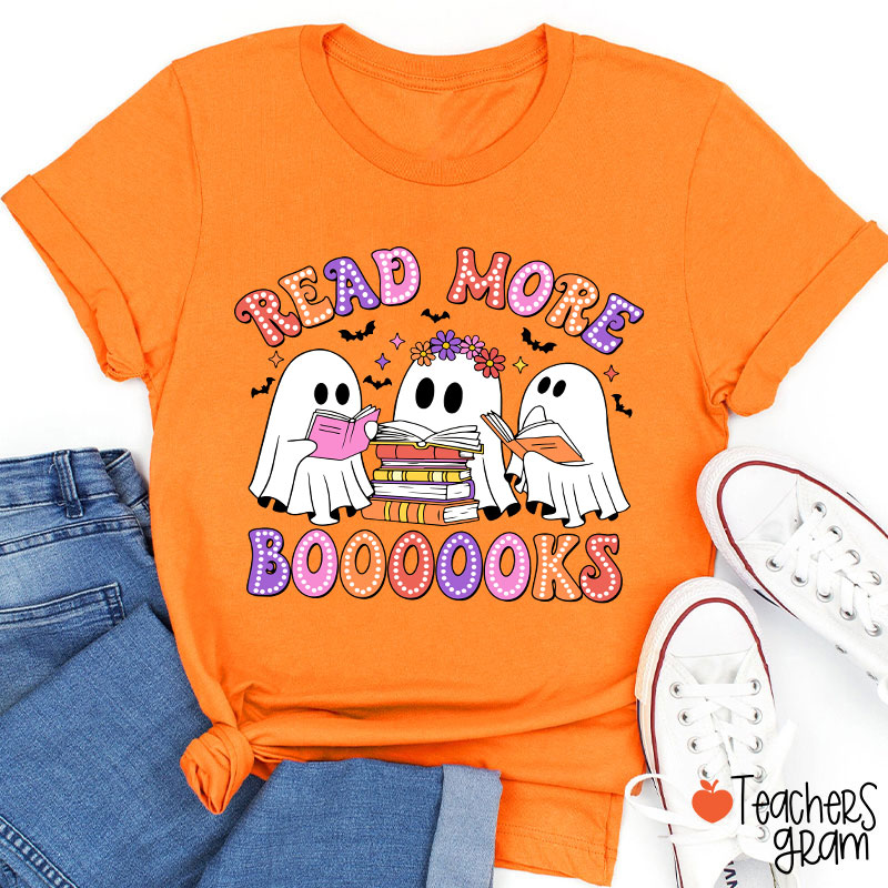Read More Boooooks Ghost Halloween Teacher T-Shirt