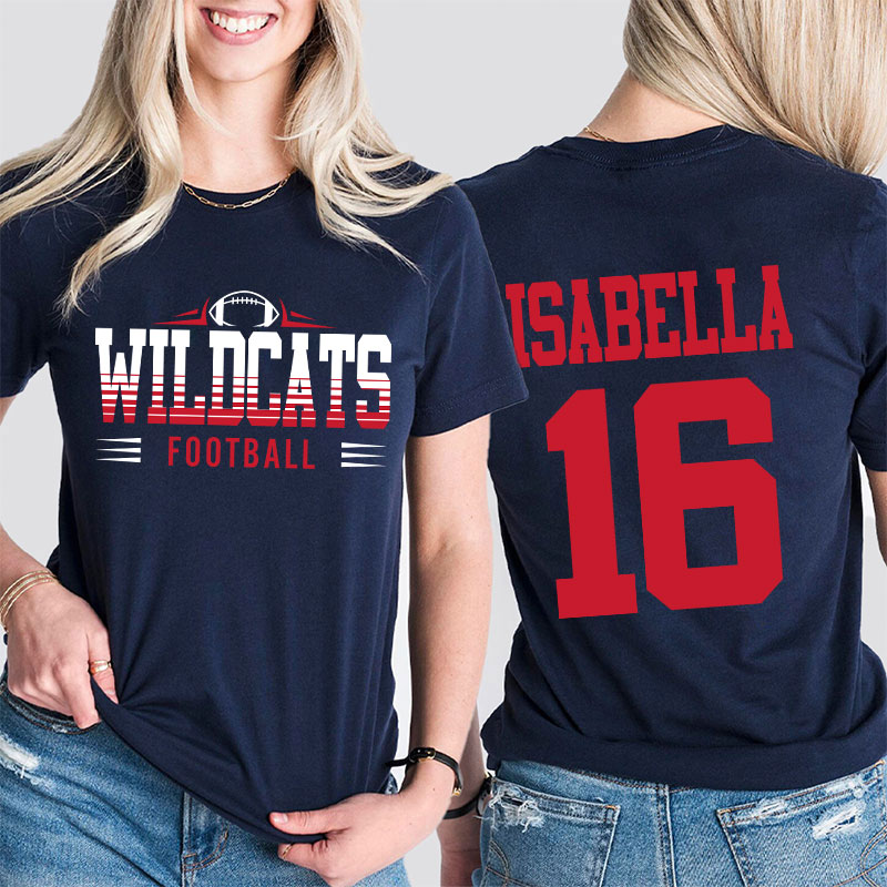 Personalized Mascot And Sport Go Game Day Teacher Two Sided T-Shirt