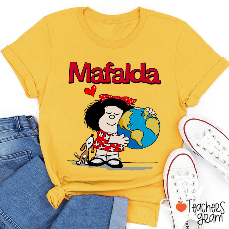 Mafalda Cute Cartoon Spanish Teacher T-Shirt