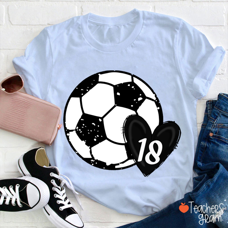 Personalized Number Soccer Teacher T-Shirt
