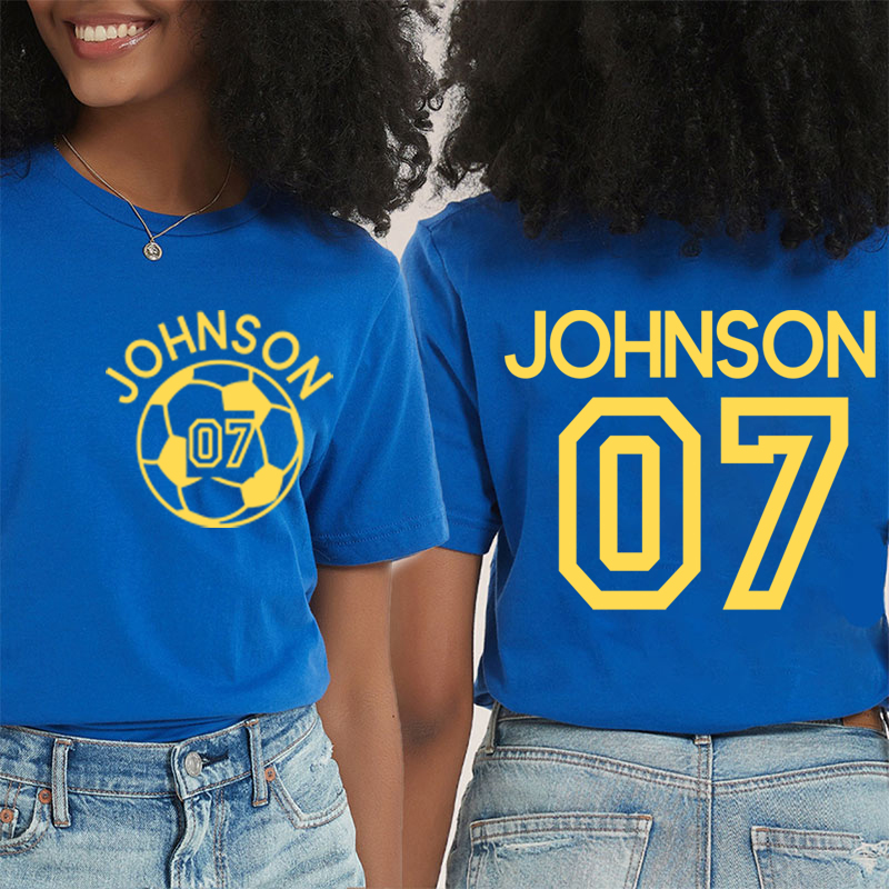 Personalized Soccer Game Day Teacher Two Sided T-Shirt