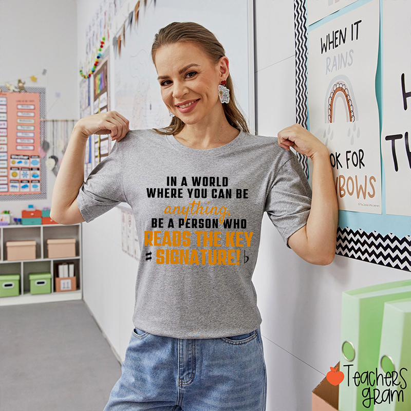 Reads The Key Signature Music Teacher T-Shirt