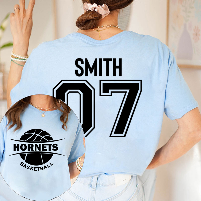 Personalized Team Name And Sport Game Day Teacher Two Sided T-Shirt