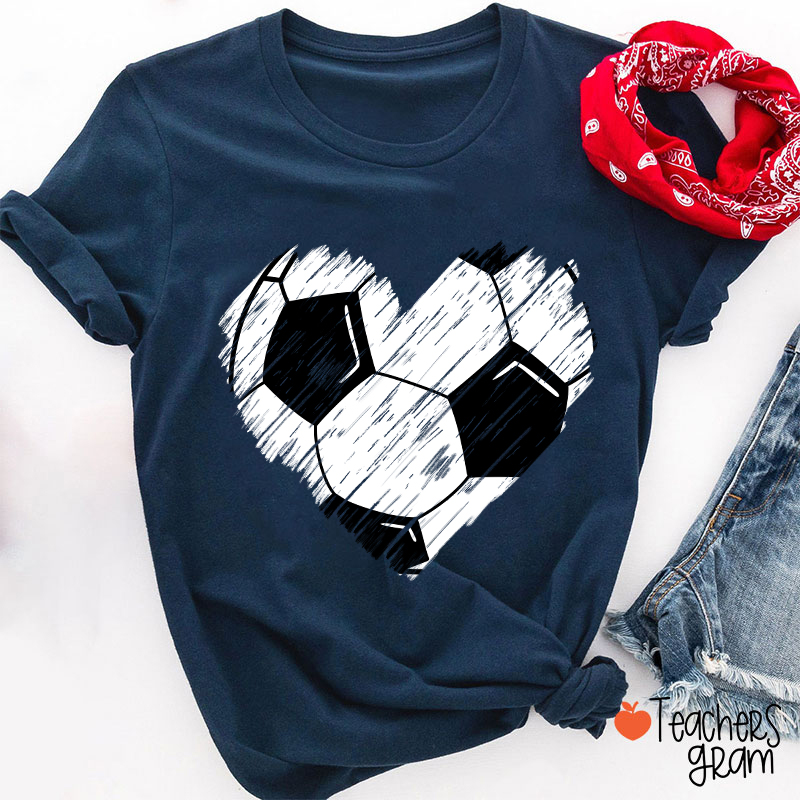 Soccer Heart Teacher T-Shirt